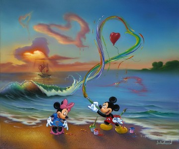 JW Mickey The Hopeless Romantic cartoon for kids Oil Paintings